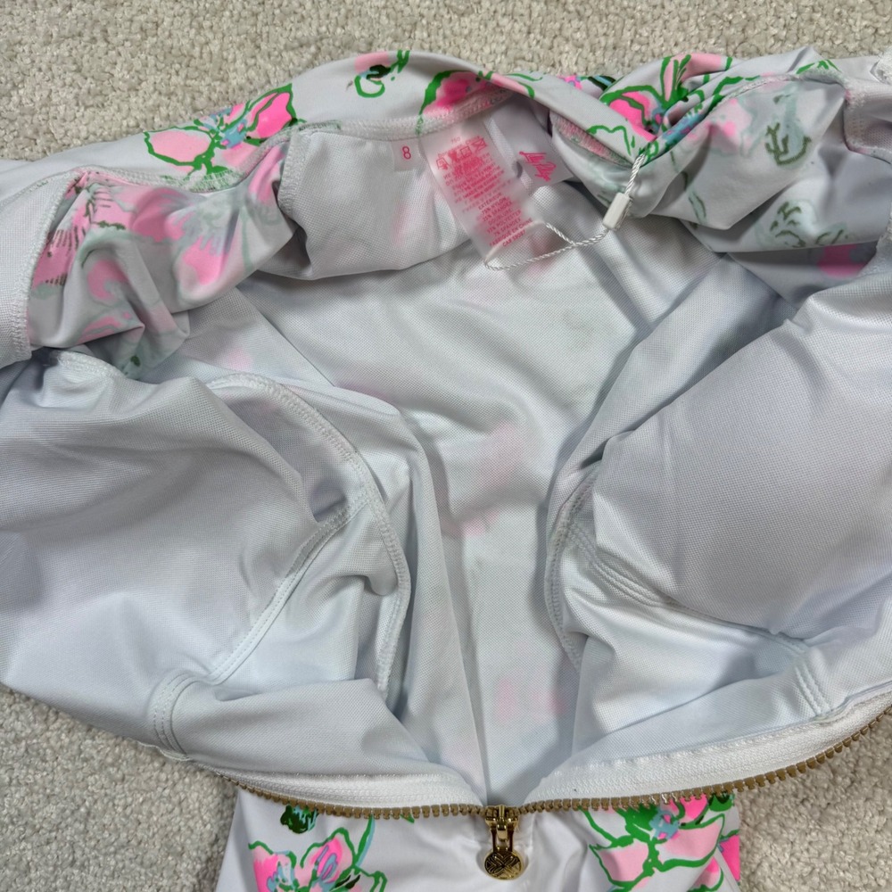Lilly Pulitzer Rashguard One Piece Womens 8 Randee Orchids On The Avenue UPF - Picture 8 of 9